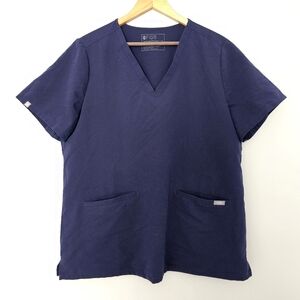 FIGS technical collection scrub top navy blue unisex size XL